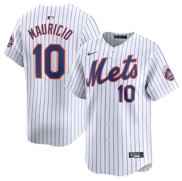 Men's New York Mets #10 Ronny Mauricio White 2024 Home Limited Stitched Baseball Jersey Dzhi,We sell and wholesale Men's New York Mets #10 Ronny Mauricio White 2024 Home Limited Stitched Baseball Jersey Dzhi on line form chian!